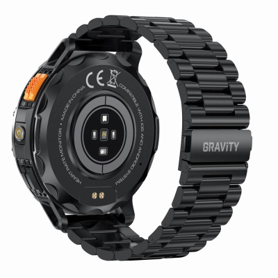 Orë e zgjuar Gravity GT22 1, ekran me ngjyra, mat rrahjet e zemrës, e zezë