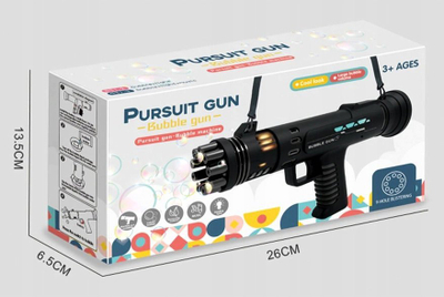 Lodër pistoletë me flluska Madej Pursuit Gun, elektrike, 26cm, e zezë