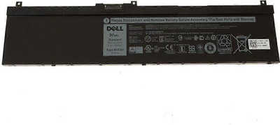 Bateri për laptop Dell Precision NYF3H, 6 cell, 97Wh, e zezë