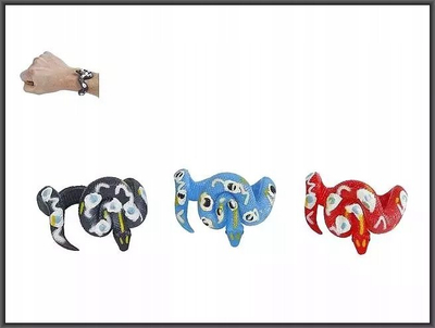 Byzylyk Hipo Snake, formë gjarpri, 16cm, ngjyrë argjendi