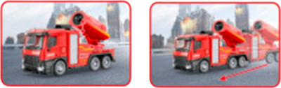 Kamion lodër zjarrfikës HP Firefighters me shkallë, shkallë lëvizëse, shkallë 1:32, shumëngjyrësh