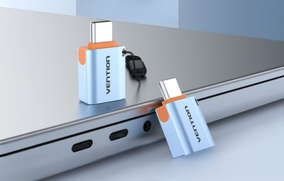Адаптер OTG Vention USB 3.1 Тип C, USB A женско, алуминиумска легура, сив