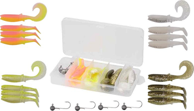 Set karremesh Savage Gear Cannibal Box Kit, me shad dhe jighead, shumëngjyrësh