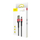 Kabllo USB Baseus CALKLF-G91, USB-A në Lightning, 1 m, e zezë e kuqe