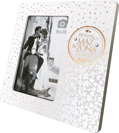 Kornizë foto Kukartka Frame Moments RM-036 Wedding, 10x15 cm, MDF, e bardhë