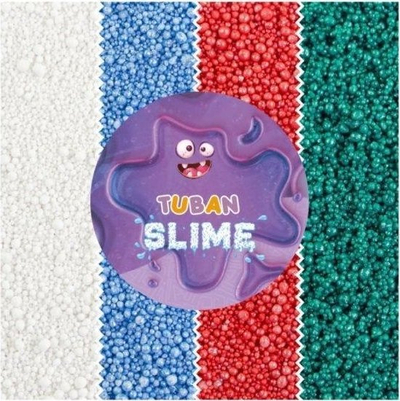 Glitter mineral për slime TUBAN, set me 4 ngjyra, 12g, shumëngjyrësh