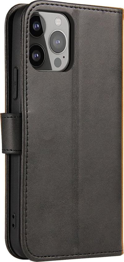 Këllëf magnetik për Samsung Galaxy S23 Ultra, me kapak portofoli, lëkurë ekologjike, i zi