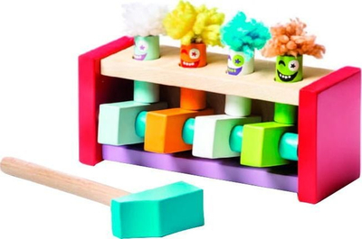 Lodër druri Cubika Jumping Clown, për foshnje 18m+, shumëngjyrëshe