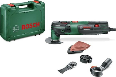 Мултифункционален осцилирачки уред Bosch PMF 250 CES, 250W, прилагодлива брзина, зелен