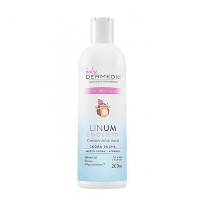 Xhel dushi për fëmijë Dermedic Linum Emolient, 200 ml