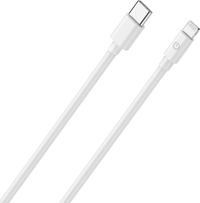 Kabllo USB Realpower USB C në Lightning, 2 m, e bardhë