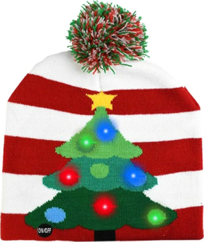 Kapelë festive BQ52K Christmas LED, drita RGB, madhësi universale, shumëngjyrëshe