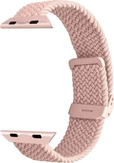 Rrip dore Puro Loop për Apple Watch 38/40/41mm, najlon i gërshetuar, rozë