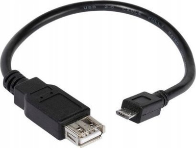 Adaptor OTG VIVANCO 45298 USB 2.0, micro USB-B në USB-A, 15cm, i zi