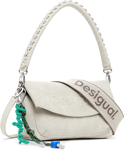 Çantë për femra Desigual Bag Half Logo Trokel Pie, e hirtë
