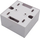 Kuti montimi Lanview Back Box 86×86×36mm, për prizë dhe çelës, plastike, e bardhë