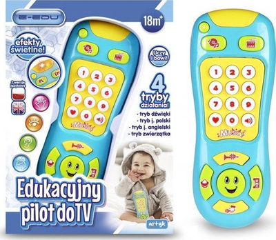 Pilot lodër edukative Artyk E-Edu, shumëgjuhësh, me drita edhe tinguj, verdhë me blu