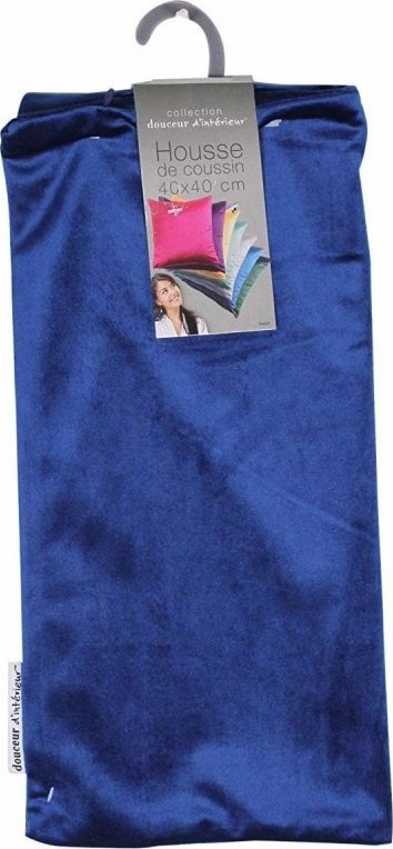 Jastëkansë dekorative Douceur d'intérieur Plain Velvet, 40x40 cm, poliester, blu e errët