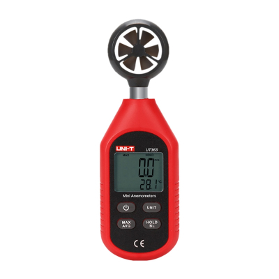Anemometër dixhital UNI-T UT363, 0-30 m/s, matje temperature, i kuq