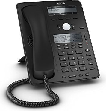 Telefon VoIP Snom D745, me ekran me dritë, për tavolinë, i zi