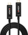 Kabllo USB C Lindy Fibre Optic Hybrid, 5m, 4K 60Hz, e zezë