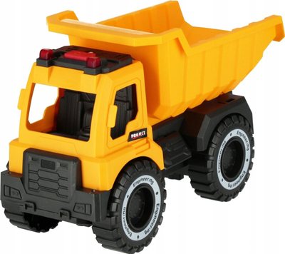 Kamion lodër Mega Creative Dump Truck, 22cm, me drita edhe zë, i verdhë