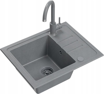 Lavaman kuzhine Quadron Ben 116, 55x44x17.5 cm, granit, gri