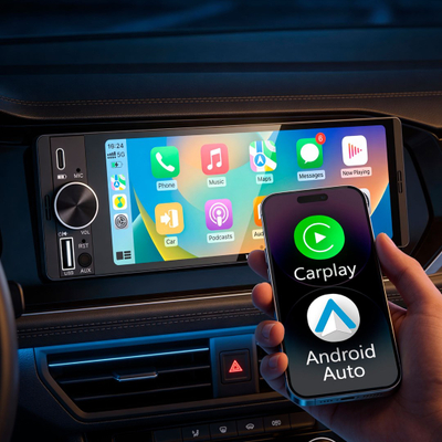 Radio veture Kruger &amp; Matz KM2016, CarPlay, Android Auto, e zezë