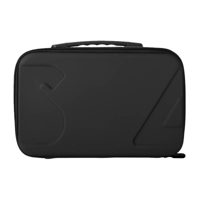 Çantë mbrojtëse Sunnylife Adventure Bag për Osmo Action 3 4 5 Pro, PU leather, me ndarje për aksesorë, e zezë