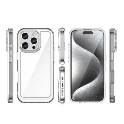 Куќиште за телефон Hurtel Outer Space за iPhone 16e, флексибилна рамка, заштита од удари, проѕирно