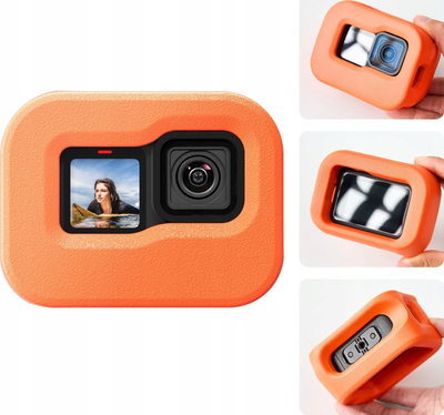Kuti mbrojtëse notuese TELESIN për GoPro Hero 9 10 11 12 13, që s’e ha uji, ngjyrë portokalli