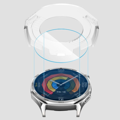 Xham mbrojtës Tech-Protect Easy Set+ për Huawei Watch GT 5 46mm, set me 2 copa, i tejdukshëm