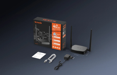 Router 4G Tenda 4G05, Wi Fi N300, 2x WAN LAN, 1x NanoSIM, i bardhë