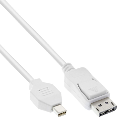 Kabllo InLine Mini DisplayPort në DisplayPort, 5m, e bardhë