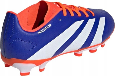 Këpucë futbolli për kalamoj adidas Predator League MG Jr IF6412, për fusha të forta dhe artificiale, blu me portokalli