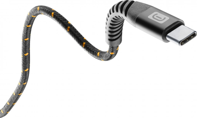Kabllo USB-C Cellularline Extreme, 1.2 m, për karikim edhe të dhëna, i zi