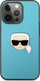 Kapak telefoni Karl Lagerfeld Karl Head për iPhone 13 Pro, lëkurë PU, mbrojtës, blu