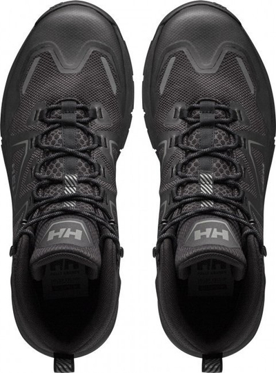Këpucë trekking Helly Hansen Cascade Mid Helly Tech, për burra, të papërshkueshme nga uji, të zeza