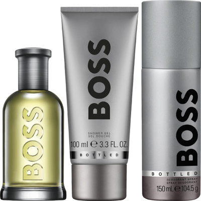 Set parfumesh Hugo Boss Boss Bottled, EDT 100ml, xhel dushi 100ml, deodorant spray 150ml