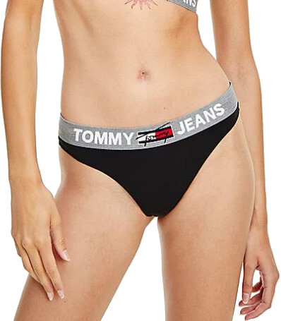 Mbathje për femra Tommy Hilfiger Thong, XL, të zeza
