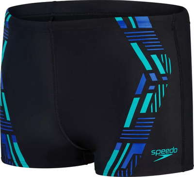 Rroba banje për burra Speedo Tech Print Aquashorts, ECO EnduraFlex, të zeza me blu