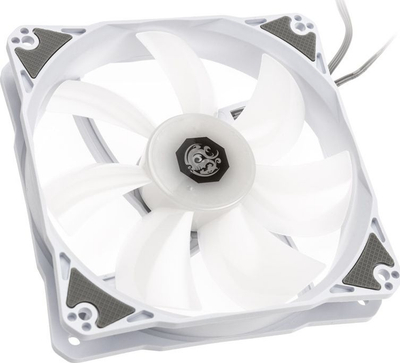 Ventilatorë PC Bitspower Notos 120, 3 copë, RGB, me hub, të bardhë