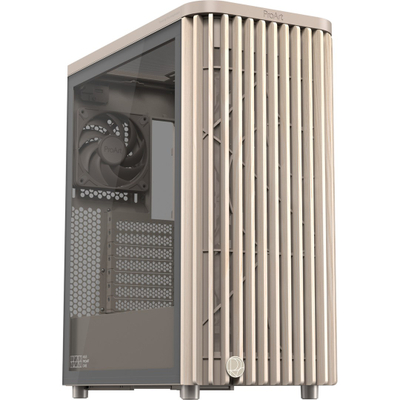 Kasti kompjuterik ASUS ProArt PA401 Wood Edition, ATX, xham i temperuar, dy ventilatorë 160mm, ngjyrë druri