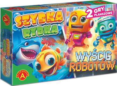 Set lojrash tavoline Fast Fish Robot Race, për kalamaj, edukative, me plot ngjyra