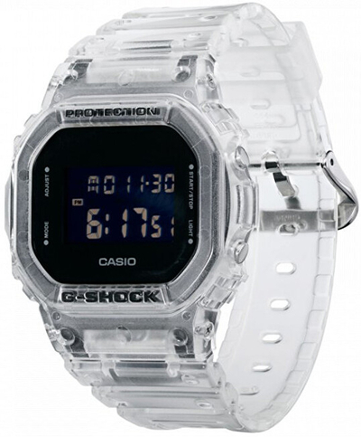 Orë dore për meshkuj Casio G-Shock DW-5600SKE-7ER, transaprente