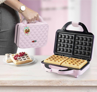 Toster për Waffle Bestron AWB700P, 750W, rozë