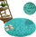 Tapet i rrumbullt Strado Round Shaggy Rug, 120x120 cm, Turquoise Sea