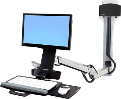Mbajtëse muri për monitor dhe tastierë Ergotron StyleView 45-273-026, me ngritje-lëshim në lartësi, krah i zgjatshëm, gri