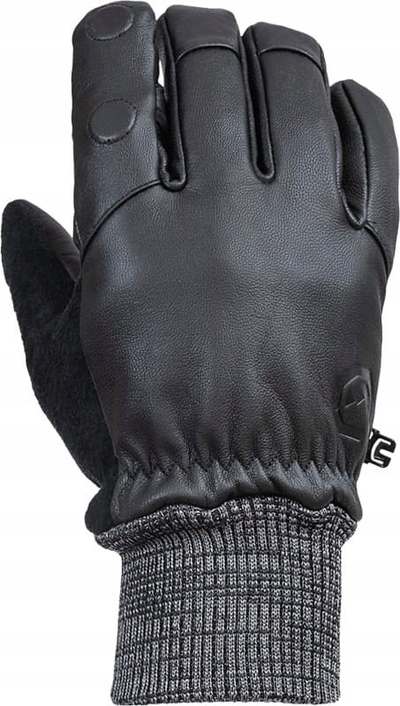Doreza fotografike Vallerret Hatchet Leather, lëkurë, merino, të zeza XL