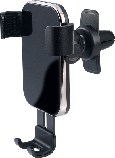 Mbajtës makine për telefon Air Vent Butler SE, montohet te grilat e ajrit, mekanizëm me gravitet, i zi